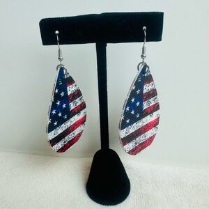 American Flag Patriotic Earrings